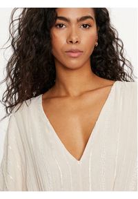 Vero Moda Sukienka letnia Tara 10304254 Écru Loose Fit. Kolor: kremowy. Materiał: syntetyk. Sezon: lato #5