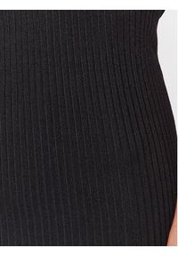 DKNY Sukienka dzianinowa P3DUAJ29 Czarny Slim Fit. Kolor: czarny. Materiał: wiskoza #3