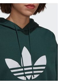 Adidas - adidas Bluza adicolor Trefoil HK9654 Zielony Regular Fit. Kolor: zielony. Materiał: bawełna #4
