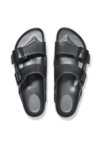 Birkenstock Arizona EVA Metallic Anthracite Klapki damskie. Okazja: na plażę. Kolor: szary. Materiał: materiał. Wzór: paski. Sezon: lato. Styl: elegancki, wakacyjny #2