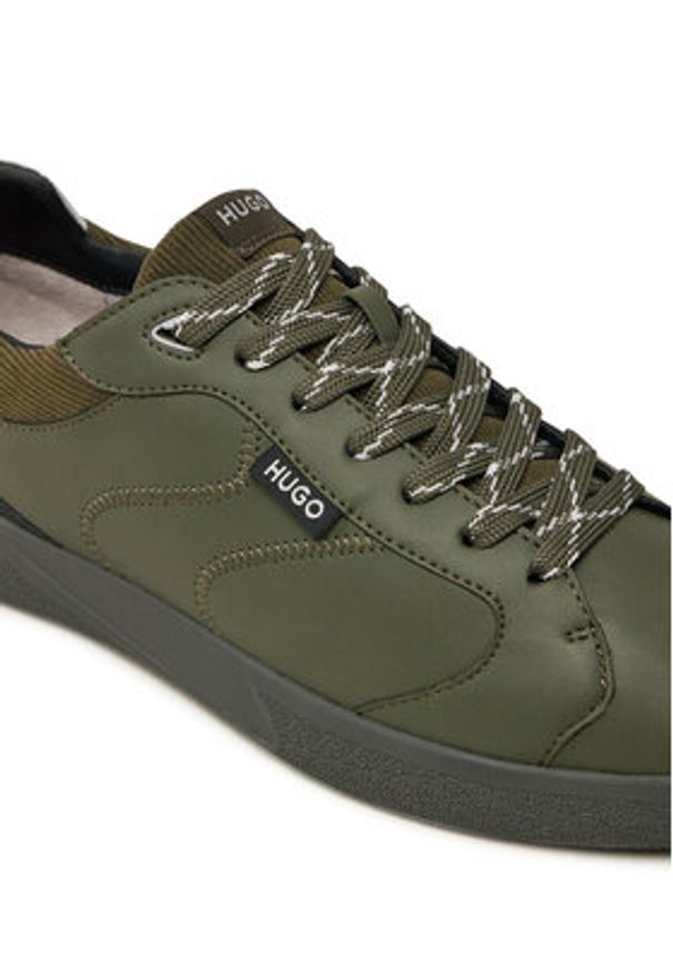 BOSS - Boss Sneakersy Riven Tennis 50529560 Zielony. Kolor: zielony. Materiał: skóra