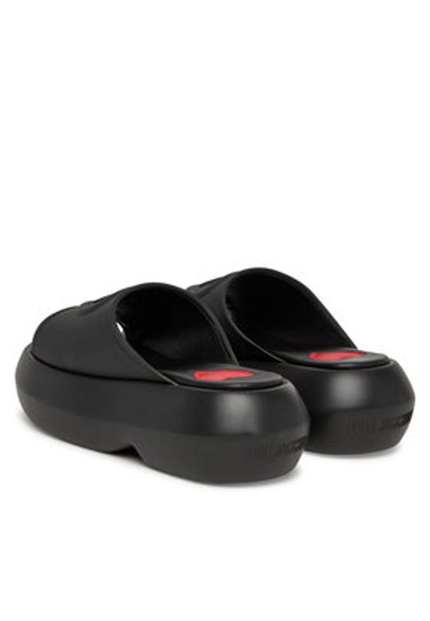 Love Moschino - LOVE MOSCHINO Klapki JA28207I0MI40000 Czarny. Kolor: czarny. Materiał: syntetyk