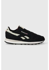 Reebok sneakersy zamszowe kolor czarny. Nosek buta: okrągły. Zapięcie: sznurówki. Kolor: czarny. Materiał: zamsz #1