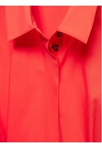mango - Mango Sukienka koszulowa Cirilia 67087124 Czerwony Regular Fit. Kolor: czerwony. Materiał: bawełna. Typ sukienki: koszulowe #5