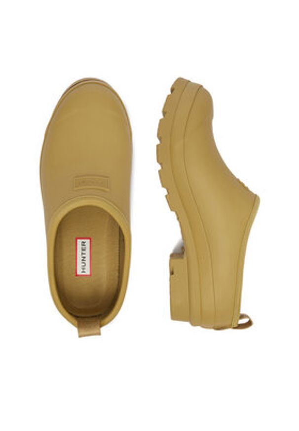 Hunter Kalosze CEO-SJY-S Khaki. Kolor: brązowy. Materiał: kauczuk