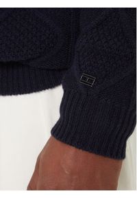 TOMMY HILFIGER - Tommy Hilfiger Golf MW0MW40914 Granatowy Regular Fit. Typ kołnierza: golf. Kolor: niebieski. Materiał: wełna #4