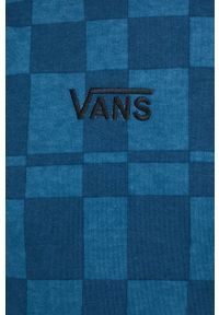 Vans sukienka bawełniana kolor niebieski mini oversize. Kolor: niebieski. Materiał: bawełna. Długość rękawa: krótki rękaw. Typ sukienki: oversize. Długość: mini #5
