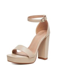 DeeZee Sandały LE601-19 Écru. Kolor: kremowy. Materiał: materiał #4