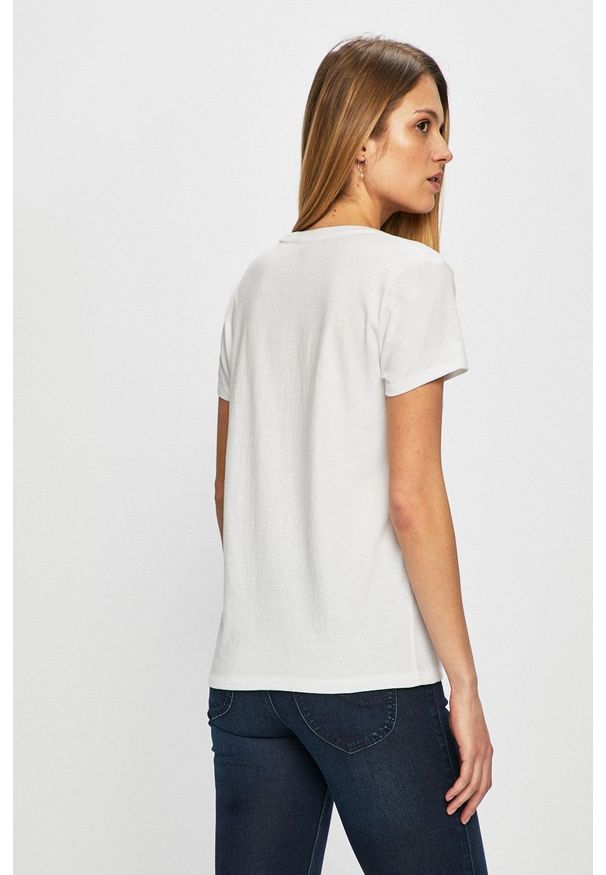 Levi's® - Levi's - Top. Okazja: na spotkanie biznesowe. Kolor: biały. Wzór: nadruk. Styl: biznesowy