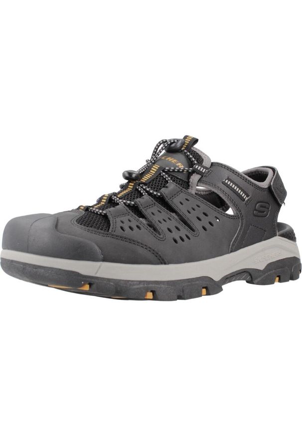 skechers - Buty trekkingowe męskie Skechers Tresmen. Zapięcie: rzepy. Kolor: czarny. Materiał: kauczuk, syntetyk, poliester, materiał. Szerokość cholewki: normalna