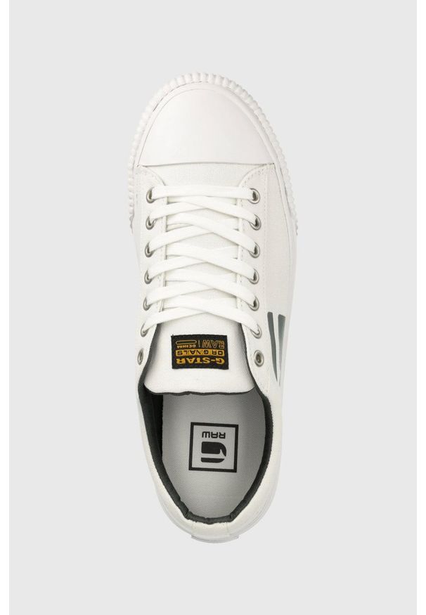 G-Star RAW - G-Star Raw tenisówki meefic pop męskie kolor biały. Nosek buta: okrągły. Zapięcie: sznurówki. Kolor: biały. Materiał: guma