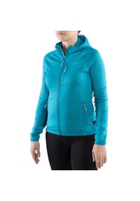 Bluza trekkingowa techniczna damska Viking Jukon Hoodie z kapturem na zamek. Typ kołnierza: kaptur. Kolor: wielokolorowy, turkusowy, niebieski