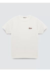 Big-Star - Koszulka męska z haftem na piersi kremowa Serer 103. Okazja: na co dzień. Kolor: kremowy. Materiał: dzianina, jeans. Wzór: haft. Styl: casual, elegancki, klasyczny #5