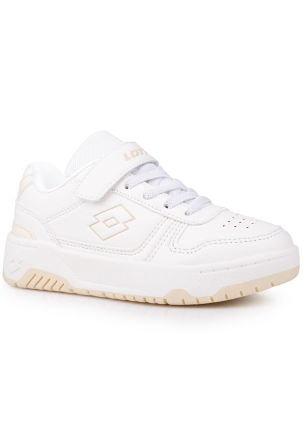 LOTTO - Buty dziecięce na rzep Lotto GROOVN K. Zapięcie: rzepy. Kolor: biały. Sport: turystyka piesza