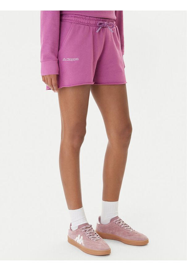 Kappa Szorty sportowe Fefra 351K2RW Fioletowy Regular Fit. Kolor: fioletowy. Materiał: bawełna