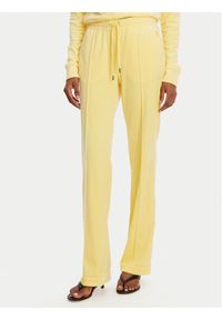 Juicy Couture Spodnie dresowe Tina JCAPW045 Żółty Regular Fit. Kolor: żółty. Materiał: syntetyk
