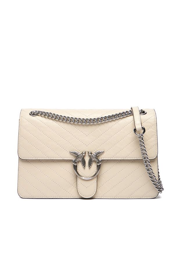 Pinko - PINKO Torebka Love One Light Classic AI 25-26 PLTT 106174 A2JC Beżowy. Kolor: beżowy. Materiał: skórzane