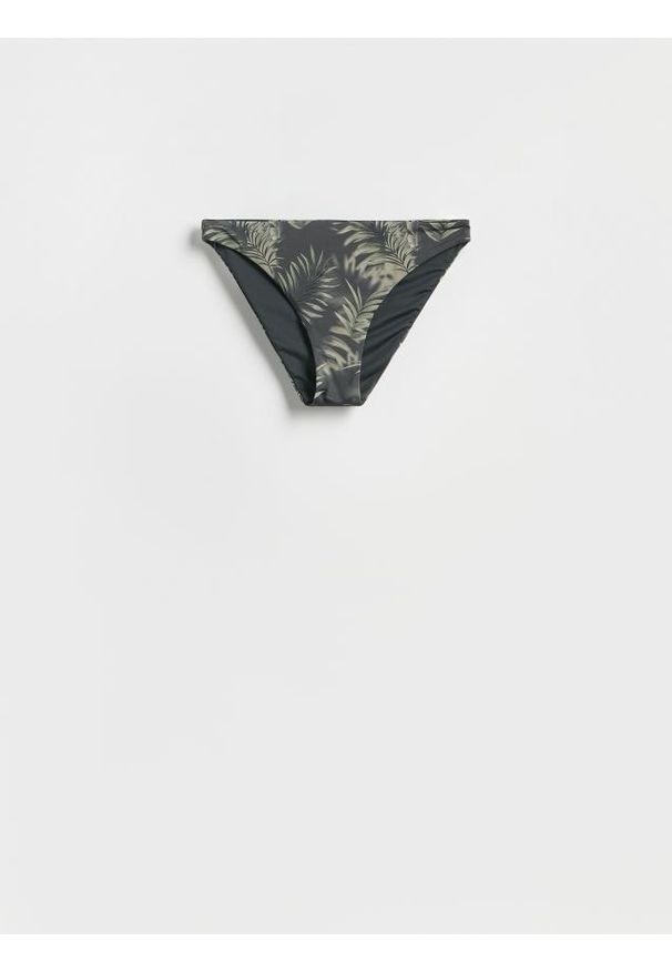 Reserved - Dół od bikini - ciemnozielony. Stan: obniżony. Kolor: zielony. Materiał: materiał