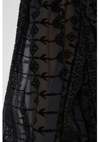 Answear Lab sukienka kolor czarny mini rozkloszowana. Kolor: czarny. Materiał: tkanina. Typ sukienki: rozkloszowane. Styl: wakacyjny. Długość: mini #3