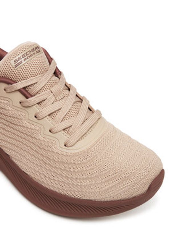 skechers - Skechers Sneakersy Bobs Moda Flex 117731/NAT Beżowy. Kolor: beżowy. Materiał: materiał
