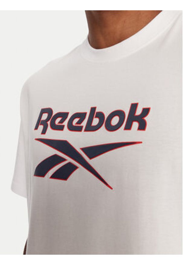 Reebok T-Shirt RK25157CCM Biały Regular Fit. Kolor: biały. Materiał: bawełna