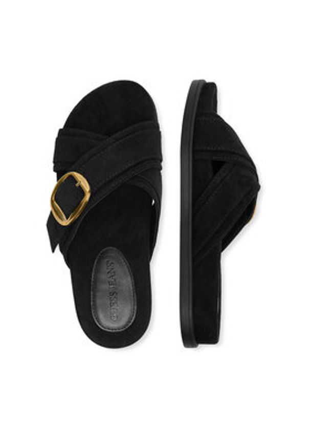 Guess Jeans Klapki CEO-HY1001-6 Czarny. Kolor: czarny. Materiał: materiał