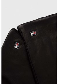 TOMMY HILFIGER - Tommy Hilfiger rękawiczki skórzane męskie kolor czarny. Kolor: czarny. Materiał: skóra. Wzór: gładki #2