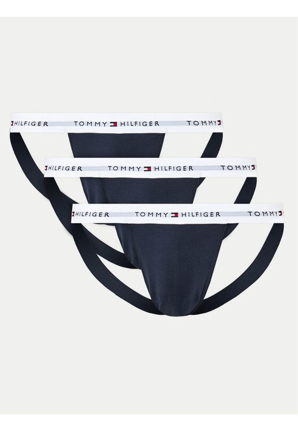 TOMMY HILFIGER - Tommy Hilfiger Komplet 3 par slipów Jock Strap UM0UM03377 Granatowy. Kolor: niebieski. Materiał: bawełna