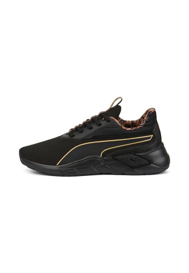 Buty do chodzenia damskie Puma LEX SAFARI GLAM. Zapięcie: sznurówki. Kolor: czarny. Materiał: materiał, syntetyk, tkanina. Szerokość cholewki: normalna. Sport: turystyka piesza