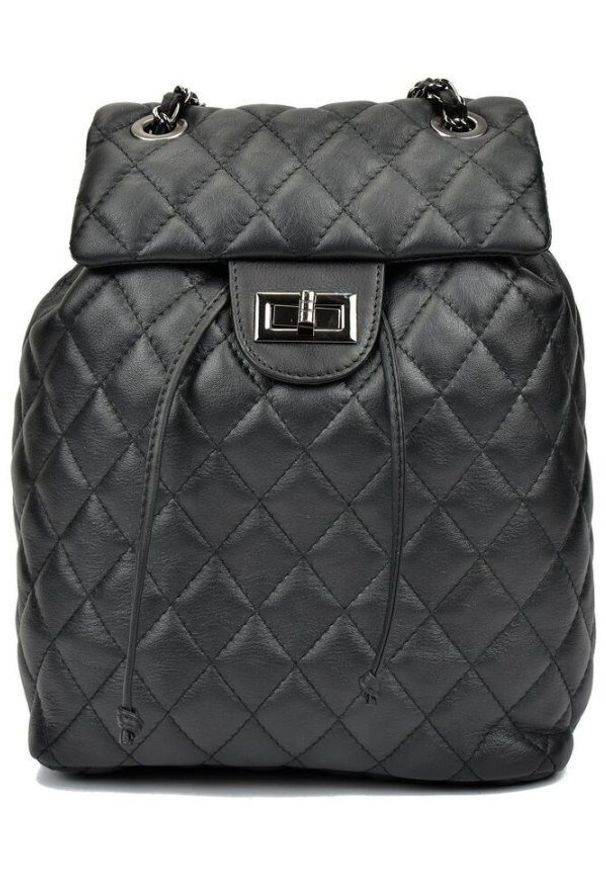 HP - Plecak Casual Anna Luchini SS22-AL-2165-NERO Czarny 22 x 32 x 11 cm. Kolor: czarny. Styl: casual