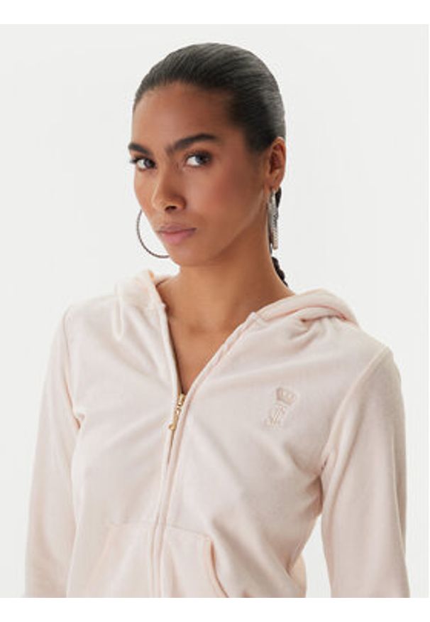 Juicy Couture Bluza Robyn JCSEBJ007G Różowy Slim Fit. Kolor: różowy. Materiał: bawełna