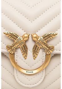 Pinko - PINKO Beżowa kopertówka Love Lady Puff Mini CL. Kolor: beżowy. Materiał: pikowane. Styl: casual, elegancki #3