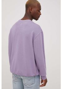 Element bluza bawełniana męska kolor fioletowy gładka. Kolor: fioletowy. Materiał: bawełna. Wzór: gładki #2