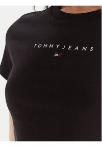 Tommy Jeans T-Shirt Bling Linear DW0DW21550 Czarny Slim Fit. Kolor: czarny. Materiał: bawełna #5