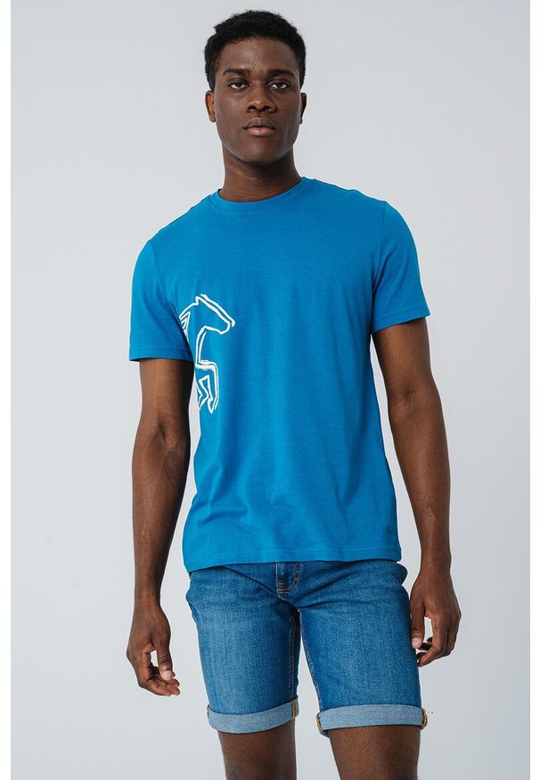 Męski T-Shirt Mustang Style Austin Sea of Belize 1016493 5444