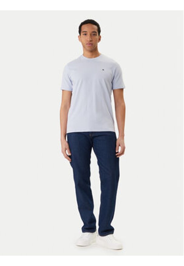 Calvin Klein Jeans T-Shirt Classic Monogram LV04RD254G Fioletowy Regular Fit. Kolor: fioletowy. Materiał: bawełna