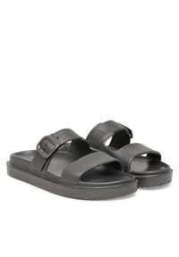 TOMMY HILFIGER - Tommy Hilfiger Klapki Double Strap FW0FW09114 Szary. Kolor: szary. Materiał: syntetyk #2