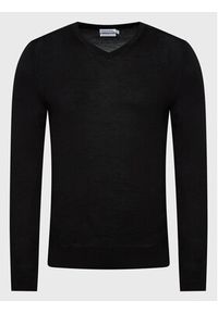 Calvin Klein Sweter Superior K10K110423 Czarny Regular Fit. Kolor: czarny. Materiał: wełna