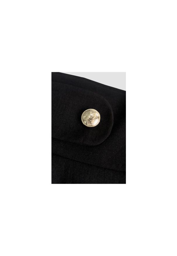 BeWear - Rozkloszowana spódnica z wysokim stanem i kieszeniami czarna. Stan: podwyższony. Kolor: czarny. Styl: elegancki