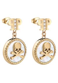 Philipp Plein - PHILIPP PLEIN Kolczyki Plein Mini Logo PJ2EA08EU Złoty. Materiał: metalowe. Kolor: złoty #3