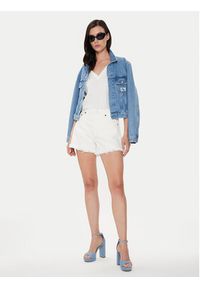 Sisley Szorty jeansowe 4QVSL9014 Biały Regular Fit. Kolor: biały. Materiał: bawełna