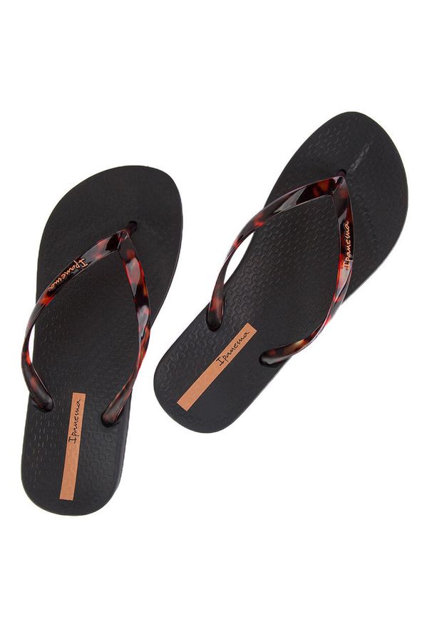 Japonki damskie Ipanema 83475AR100. Kolor: czarny. Materiał: syntetyk, materiał