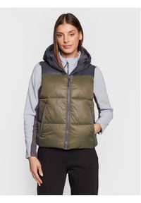 4f - 4F Bezrękawnik H4Z22-KUDP004 Khaki Relaxed Fit. Kolor: brązowy. Materiał: syntetyk. Długość rękawa: bez rękawów