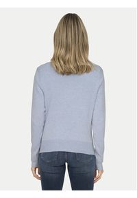 only - ONLY Sweter Venice 15333989 Błękitny Regular Fit. Kolor: niebieski. Materiał: wiskoza