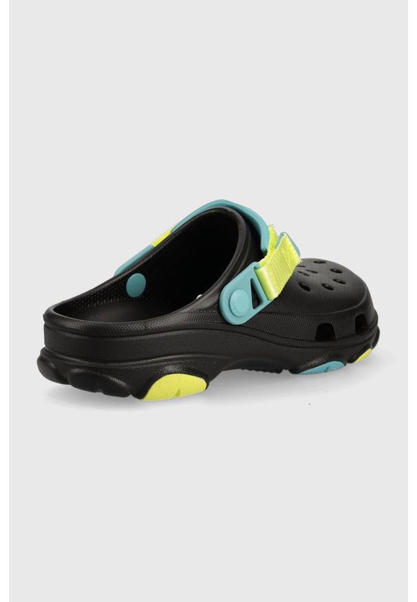 Crocs klapki kolor czarny. Kolor: czarny. Materiał: materiał. Wzór: gładki