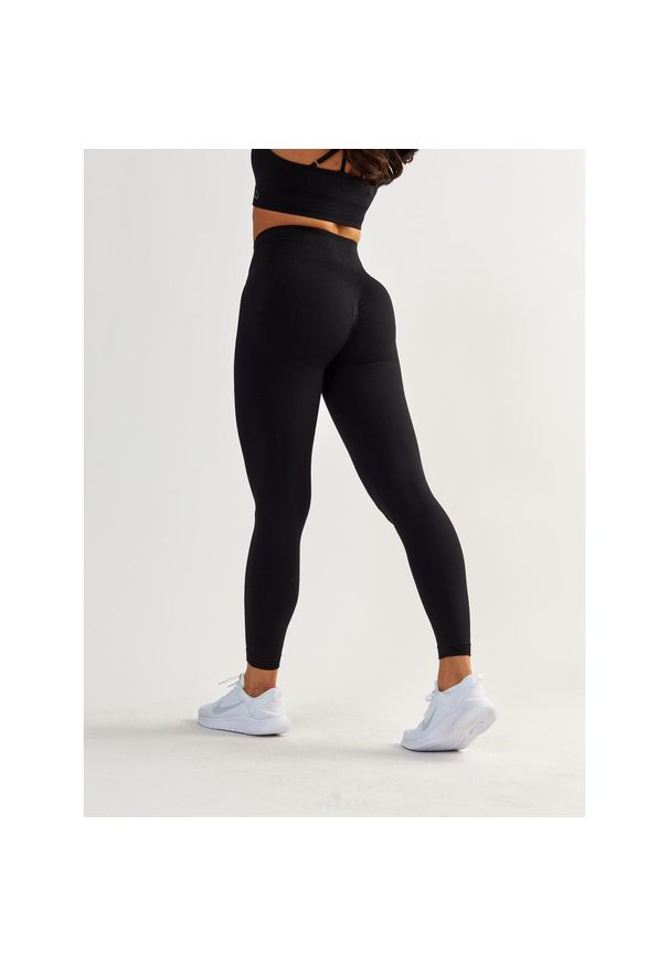 BESHAPED - Legginsy fitness damskie Beshaped Shape Up modelujące. Kolor: czarny. Materiał: nylon. Sport: fitness