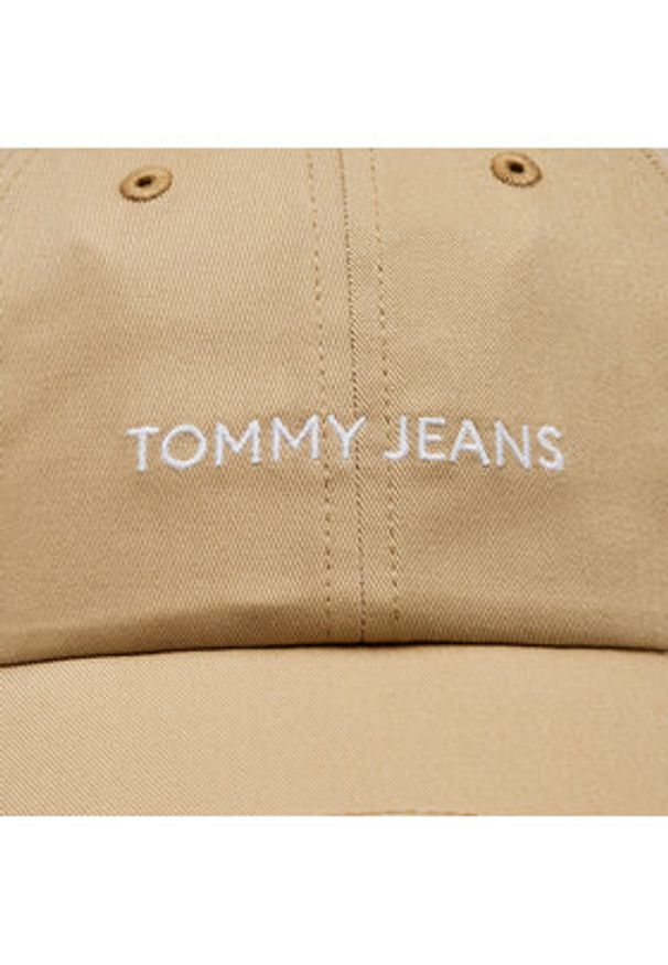 Tommy Jeans Czapka z daszkiem Tjm Linear Logo Cap AM0AM12024 Beżowy. Kolor: beżowy. Materiał: materiał