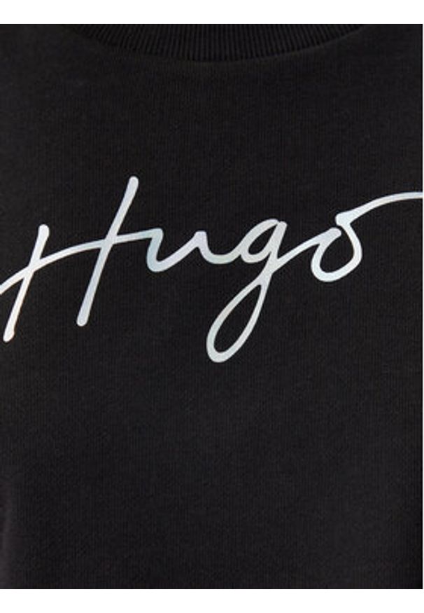 Hugo - HUGO Bluza Darace 50534271 Czarny Relaxed Fit. Kolor: czarny. Materiał: bawełna