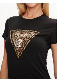 Guess T-Shirt Triangle Leo W4YI40 J1314 Czarny Slim Fit. Kolor: czarny. Materiał: bawełna #3