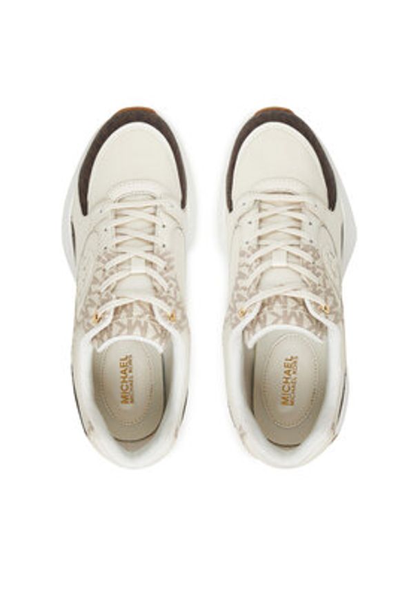 MICHAEL Michael Kors Sneakersy 43R5ZUFS6D Brązowy. Kolor: brązowy. Materiał: skóra